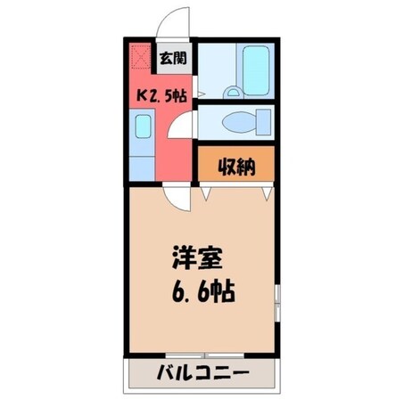 宇都宮駅 バス20分  ゆたか団地入口下車：停歩1分 1階の物件間取画像